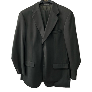 Moores Men’s Deep Moss Green Virgin Wool 2 piece Suit cuffs pleats 48X-Long Tall